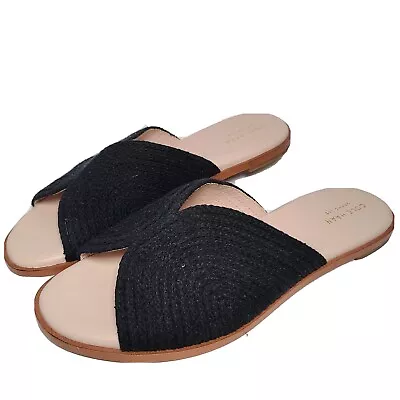 Cole Haan Womens Slide Sandals Grand OS Black Cotton Rope Shoes 9 New • $30