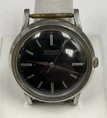 Vintage Men’s Gruen Precision 422 R SS Stainless Steel Watch • $75