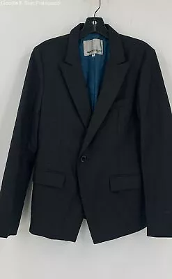 Makoto Homme Mens Black Long Sleeve Peak Lapel One Button Blazer Size Medium • $24.99