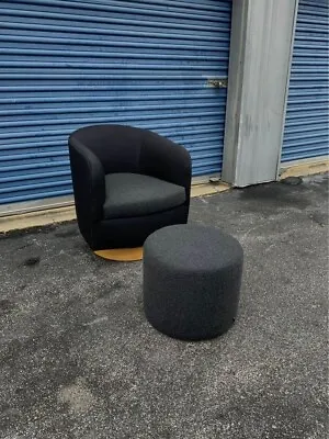 Milo Baughman For Thayer Coggin Papa Roxy Swivel Lounge Chair With Ottoman • $1500