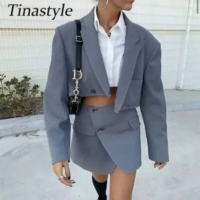 £88.57 • Buy Tinastyle High Quality Corduroy Winter Two Piece Set Oversize Blazer Coat And