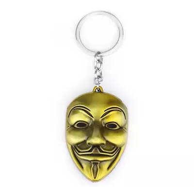 Classic Movie V For Vendetta Mask Alloy Key Chains Keyfob Keyring • $4.99