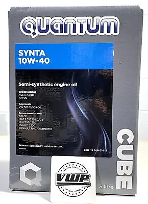 Quantum Synta 10W-40 Engine Oil 5L For VW Audi Seat Skoda Porsche BMW Mercedes • £34.64