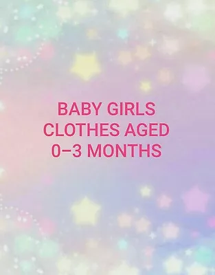 £1.99 • Buy Baby Girls Clothes Aged 0-3 Months Make Your Own Bundle Sleepsuits Top Dresses