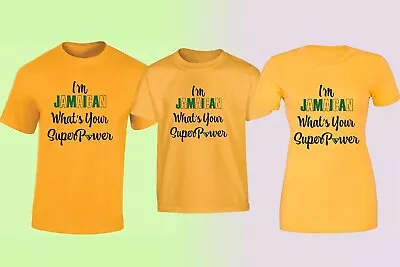 Funny Superhero Jamaica T-shirt Men's Ladies Kids Gift Jamaican Tee Top's • £7.99