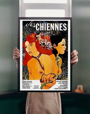 Les Chienne 1973 Movie POSTER PRINT A1 70s X Adult Cult French Cinema Wall Art • £9.91