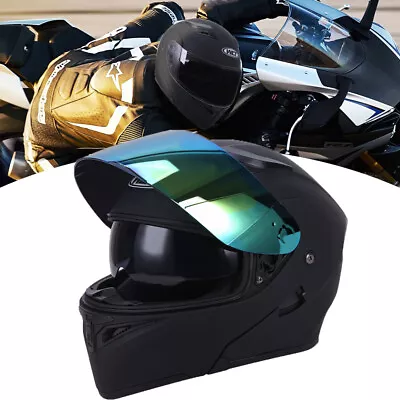 DOT Helmet Motorcycle Snowmobile Dual Visor Flip Up Modular Full Face M L XL XXL • $60.99