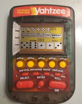 Vintage 1995 Milton Bradley Yahtzee Handheld Electronic Game Works Excellent • $23.49