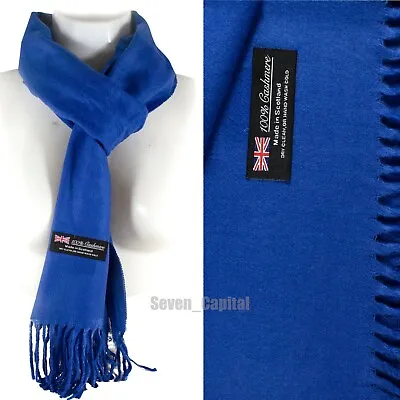 Mens Womens Winter Warm SCOTLAND Made 100% CASHMERE Scarf Scarves Plain Wool • $7.48
