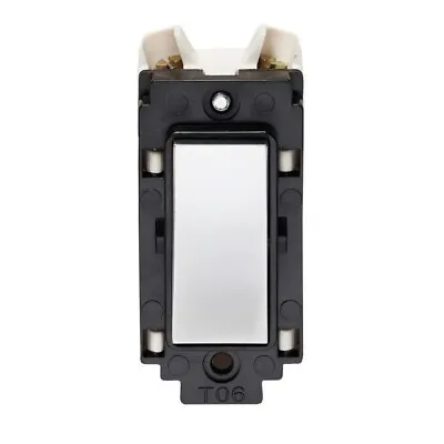 Crabtree 4550/7PSS Platinum Grid Light Switch 2 Way - Polished Steel Black Trim • £9.50