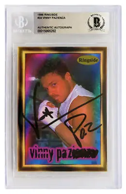 Vinny 'Paz' Pazienza Signed 1996 Ringside Boxing Card #24 - (Beckett Slabbed) • $90.44