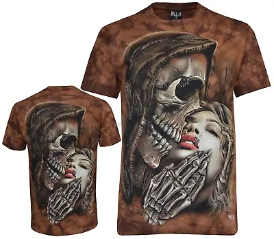 Tie Dye T-shirt Grim Reaper Falling For Woman Lady Love Glow In The Dark By Wild • £15.99