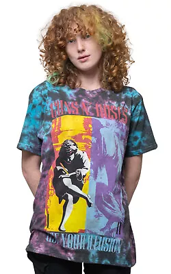 Guns N Roses Use Your Illusion Dip Dye Wash T Shirt • £17.95