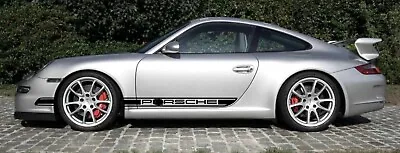 Triple Stripe Custom Side Decals Set For Porsche 911 2005-2011 997 997.2 • $50