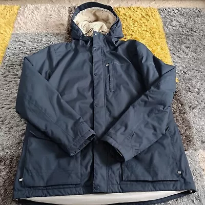 Craghoppers Jacket Adult XL Blue Aquadry Fleece Lined Hooded Pocket Logo Mens • £26.99