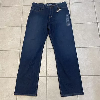 Eddie Bauer Jeans Size 34 X 32 LMen's Blue Relaxed Straight Leg NWT          A78 • $27.75