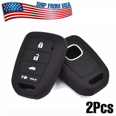 2PCS Silicone Key Cover Remote Fob Case For Honda Accord Civic CR-V HR-V Jazz • $10.99