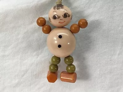 Vintage Bakelite Crib Toy Mobile Big Eye Little Girl • $29.50