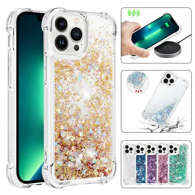 For IPhone 15 Pro Max 13 12 11 14+ 7+/8 XR Shockproof Glitter Quicksand TPU Case • $15.99