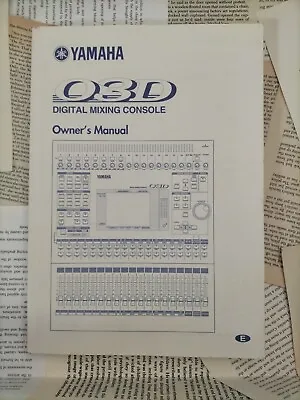 Yamaha 03D Digital Mixing Console Owner's Manual • $45