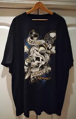 Xxl 2xl Xxg Ed Hardy Short Sleeve Shirt / T-shirt Death Or Glory Sword In Skull • $25