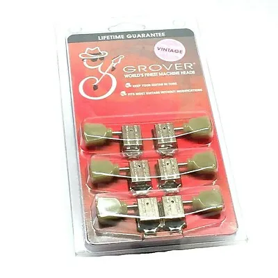 Grover Nickel 3+3 Vintage Deluxe Tuners For Gibson®/Epiphone® Guitar 135N • $46