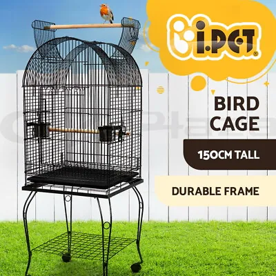 I.Pet Bird Cage Large Bird Cages Aviary Parrot Budgie Stand Castor Wheels 150CM • $93.95