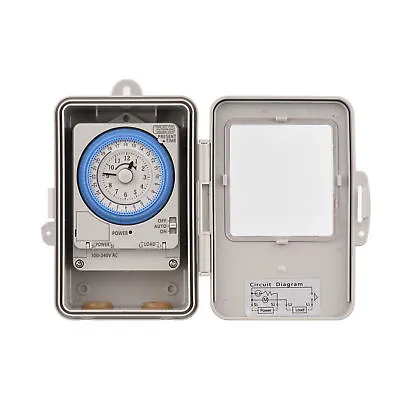 £22.65 • Buy Mechanical 24 Hours Timer Switch IP53 Rating Programmable Electrical Timer H5A2
