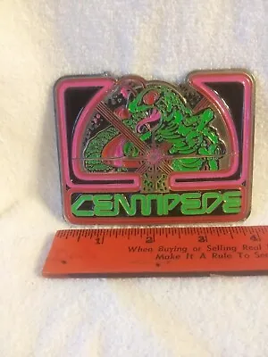 Vtg CENTIPEDE Belt Buckle ATARI 2600 Arcade Video Game Joystick RARE VG+ • $44.99