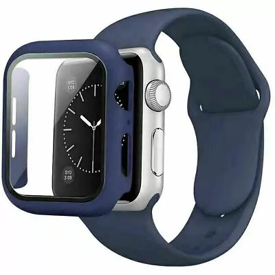 $10.99 • Buy Silicone IWatch Band Strap + Case For Apple Watch 1 2 3 4 5 6 7 SE 38 45 42 41mm