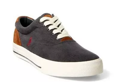 Polo Ralph Lauren Men's Sneakers Charcoal Corduroy Sz 12D NEW • $46.99