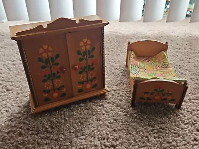 2 Vtg Doll House Furniture Hand Painted Dora Kuhn  • $29