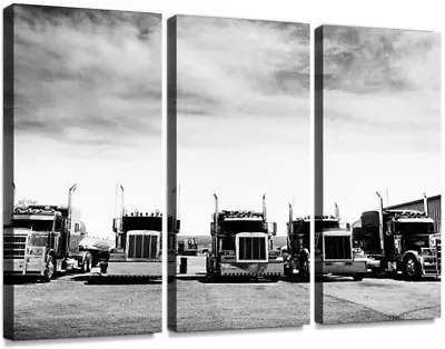 Trucks Convoy California Black And White Print On Canvas Wall Artwork Modern Ph • $76.23