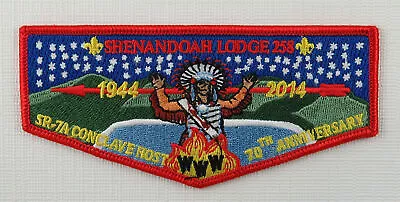 1944-2014 Shenandoah Lodge 258 OA Flap Stonewall Jackson Area Council RED Bdr. [ • $8.95