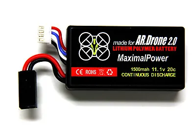 MaximalPower 1500-2000mAh LiPo Lithium Polymer Battery For PARROT AR.DRONE 2.0 • $51.24