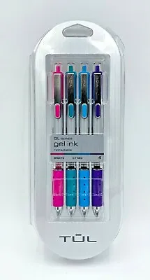 $8.25 • Buy TUL Gel Pens, Med Point, 0.7 Mm, Silver Barrel, Assorted Ink, Pack Of 4