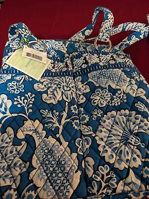 Vera Bradley Blue Lagoon Floral Tote - Bag- Shoulder Purse 14 X12  100% Cotton • $20