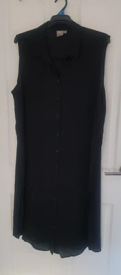 $25 • Buy ASOS CURVE PLUS SIZE Long Line Shirt Dress Collared With Side Slits Size 22