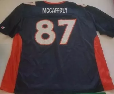 Denver Broncos NFL Ed McCaffrey Vintage 90's Home Navy Blue Jersey Champion • $34.99