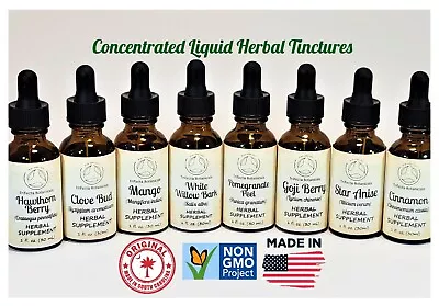 Apothecary Herb Tinctures - CHOOSE FROM 60+ Liquid Extract Herbal Supplements • $17.95