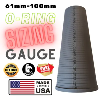 Gray O-Ring Gauge Sizing Cone Measuring Tool 61mm-100mm Chart Lifetime Warranty • $28.91