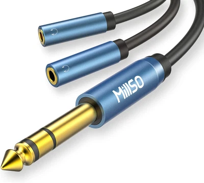 £15.55 • Buy MillSO 1/4 Inch To 3.5mm Headphone Jack Adapter, 2x 3.5mm 1/8'' Female Jack To Y