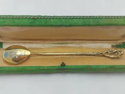 Imperial Russ Faberge Gilt Silver Bear Enamel Spoon Gift Grand Duchess Olga 1895 • $2030