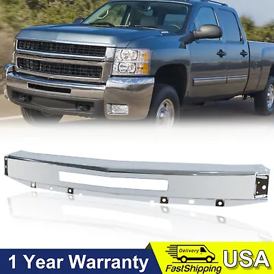 Chrome Front Bumper For 2007-2013 Chevy Silverado 1500 2500 3500 Truck Face Bar • $84.99