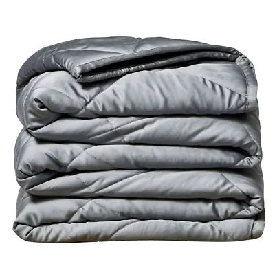 Plush Grey Bamboo Weighted Breathable Throw Blanket • $103.52