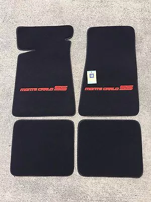 Carpeted Floor Mats - Small Red-Orange Monte Carlo SS On Black Mats • $139.99