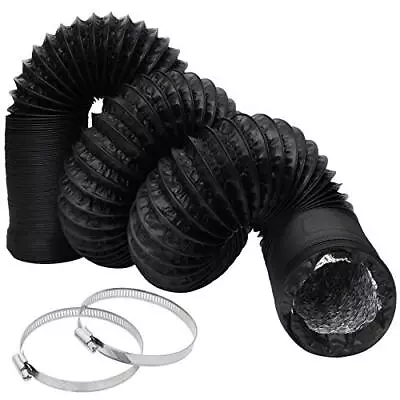 3Inch Flexible Ducting Hose 16.5 Feet Black Aluminum Ducting Dryer Vent Hose ... • $24.15