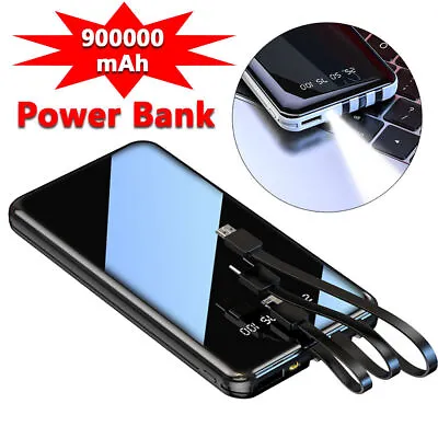 900000mAh Power Bank For Mobile Phone USB C Battery Pack Portable Charger Fast • $16.95