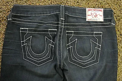 TRUE RELIGION ROCKSTAR GINA Sample Jeans 26X33 NWOT$294 Distressed! USA! Stretch • $47.47