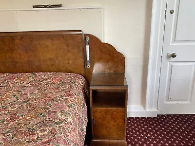 £1500 • Buy Stunning Art Deco Burr Walnut Maple Lined Bedroom Suite Triple Breakfront 
